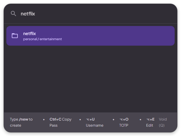 Quick Access Search Overlay